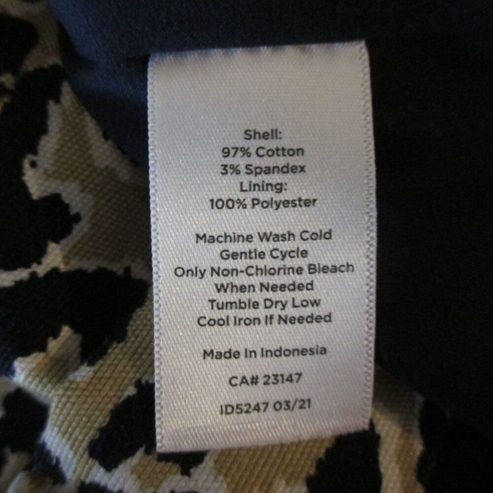 NEW Talbots short A-Line Abstract Cheetah Animal Print Skirt Size 14 Classic - Picture 6 of 6